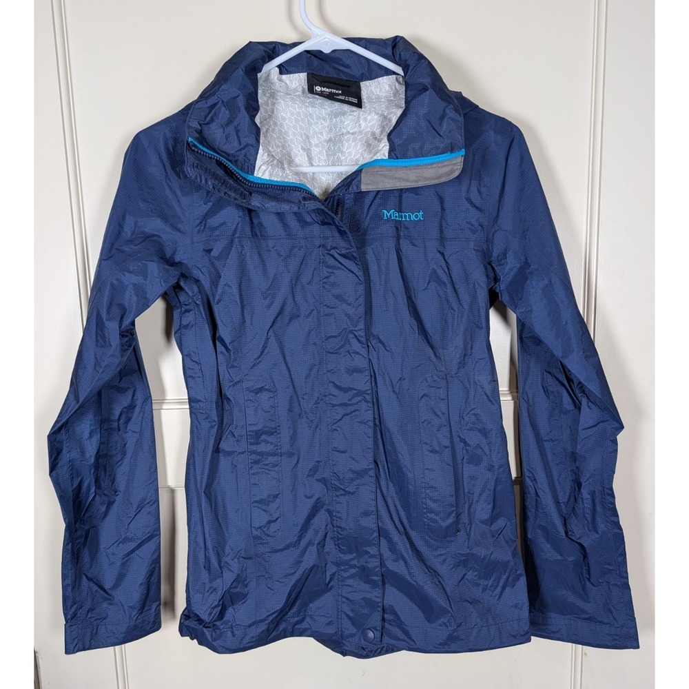 Marmot Women's PreCip Lightweight Waterproof Rain Jacket Size: XS Blue